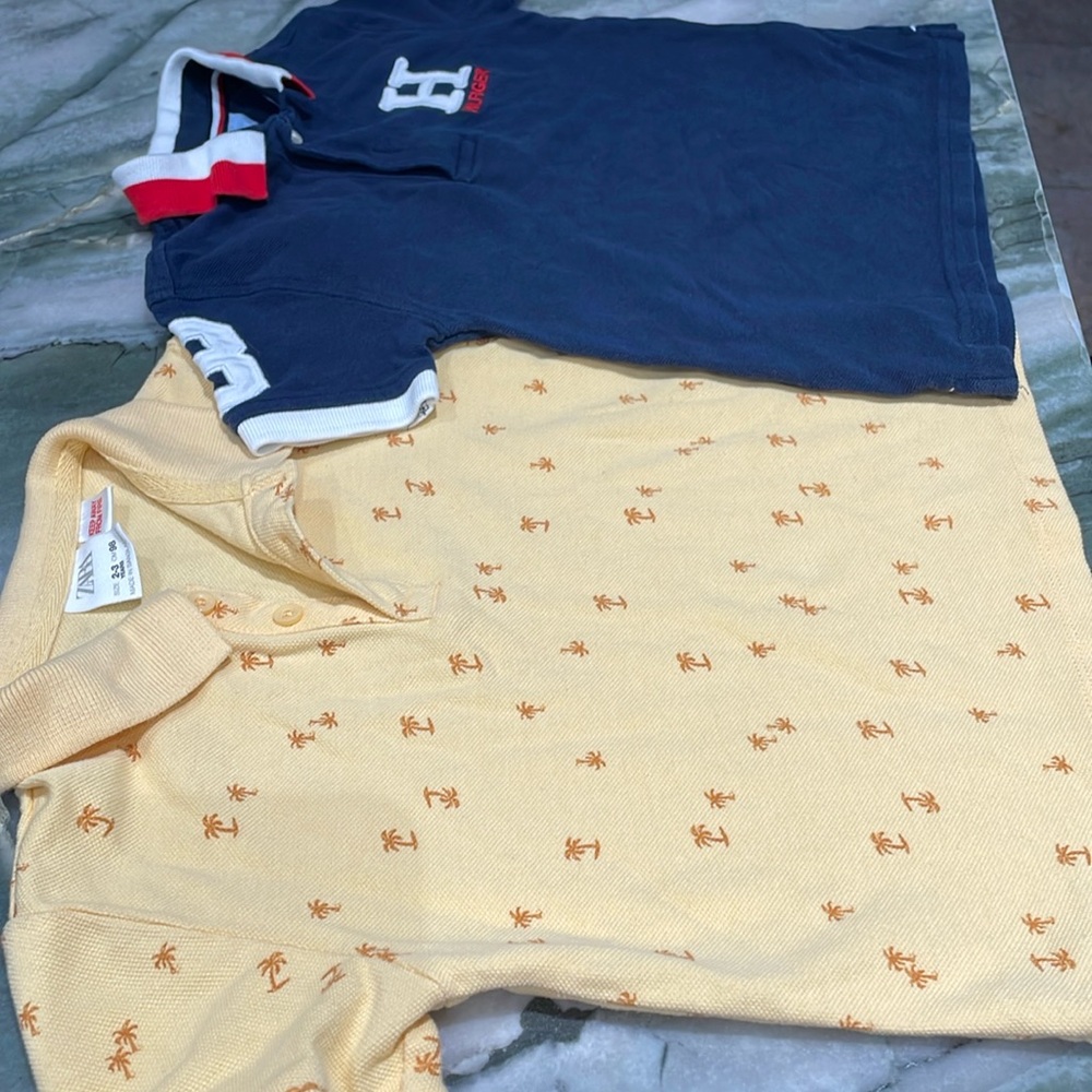 a set of polo shirts